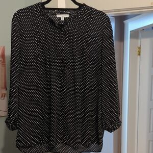 Black and White Polka Dot Women's Top